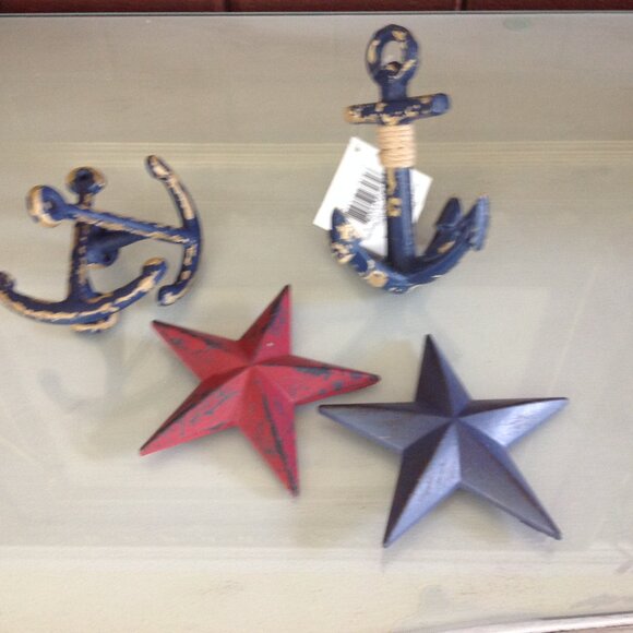 Nautical Accent Pieces (Anchors & Stars) - Picture 2 of 4